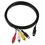 Gam3Gear S Av S-Video Av Rca Video Audio Composite Tv Adapter Cable For Sega Saturn