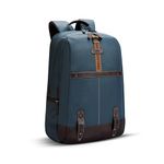 Gear Classic 4 19"/31L anti theft faux leather Medium Water Resistant Laptop Backpack/Casual Backpack/Daypack/Travel Backpack/College Bag For Men/Women(Teal-Brown)