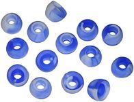 Xcessor (L) 7 Pairs (14 Pieces) of Silicone Replacement in Ear Earphone Large Size Earbuds Replacement Ear Tips for Popular in-Ear Headphones. Ocean Blue