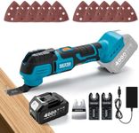 SEESII Cordless Oscillating Multi-Tool, 22000 OPM Brushless Motor Cutting | Sanding & Scraping, 4.5° Oscillation Angle, 4000mAh Battery, Quick Release, LED Light, 6-Speed Control & Universal Fit