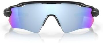 Oakley Mens OO9208 Radar EV Path Rectangular Sunglasses, Matte Black/Prizm Deep Water Polarized, 38 mm