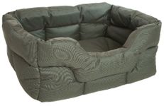 P & L Superior Pet Beds Heavy Duty Rectangular Waterproof Softee Bed, Large, 75 x 60 x 27 cm, Green