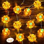 2 Pack Fall Pumpkin Lights Fall Decorations, Total 60LED/20Ft Fall String Lights Pumpkin Decor Battery Powered Halloween Pumpkin String Lights for Home Indoor Thanksgiving Autumn Halloween Party Decor