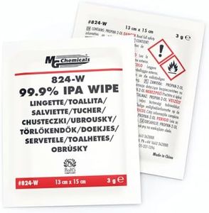 MG Chemicals Lingette d'Alcool Isopropylique 99.9% longueur: 6", Largeur 5", (Boîte de 25)