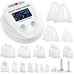 Vacuum Therapy Machine,Titoe Multifunction Butt Back Vacuum Cupping Set 0-70 Cmgh Vacuum Cupping Massager with 30 Vacuum Cups and 3 Metal Guasha Head| Upgraded Touch Screen Operate