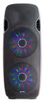 Gemini Sound As-215Blu-Lt Professional Audio Multi-Led Party Lights Dual 15" Inch Loudspeakers, 3000-Watt Wireless Audio System Peak Class Ab Built-In Amp With Heavy-Duty Abs Cabinet