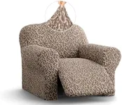 PAULATO BY GA.I.CO. Recliner Cover - Reclining Chair Slipcover - Soft Polyester Fabric Slipcover - 1-Piece Form Fit Stretch Furniture Protector - Jacquard 3D - Brown Arabesco (Recliner Cover)