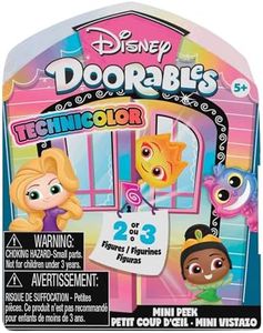 Disney Doorables 2 a 3 Figuras Mini Peek Technicolor Takeover, Que se Pueden coleccionar, los diseños Pueden Variar; Juguetes para niños a Partir de 5 años de Just Play