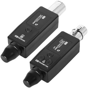 STRICH Wireless Microphone XLR Transmitter and Receiver, UHF Wireless Microphone System Plug-on, Wireless Mic Adapter with 48V Phantom Power for Dynamic Mic, Condenser Mic, Audio Mixer, PA System, M1
