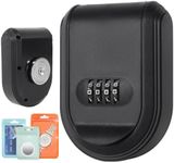 Magnetic Key Box with Combination Lock, Car Key Lock Box with Strong Magnet to Hide Spare Keys Indoors, Outdoors, Magnetic Key Holder for Under Car (Black)