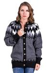 Gamboa Genuine Alpaca Cardigan Sweater for Women with Hood Winter Autumn Lightweight Soft Hooded Pullover Grey