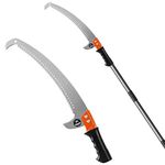 Walensee 4.3 M Pole Saw for Tree Trimming, Lightweight Stainless Steel Pole Pruner with Extension Handle & Pruning Blade, High Reach Branch Cutter for Garden, Patio & Forestry