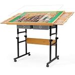 Puzzle Table with Wheels, for 1500 Pieces with Drawers and Cover, 34.25" x 25.2" Adjustable Height & 45° Tilting, Puzzle Board for Adults