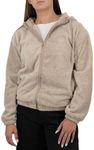 The American Outdoorsman Women's Hooded 2-Tone Full-Zip Fleece Sweatshirt - Classic-Fit Comfy Hoodie (Silver Mink, Medium)