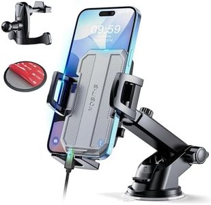 SUUSON Phone Holder for car -3in1 Long arm car Phone Holder Mount, Suitable for car Dashboard/Windshield/Vent, car Adjustable Phone Holder, Compatible with All Smart Phones and Cars