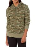 Amazon Essentials Women's Fleece Pullover Hoodie (Available in Plus Size), Green Camo, Large