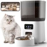 Sandpoy Automatic Cat Feeder with Camera, 1080P Live Video with Night Vision, 6L/25 Cups Timed Cat Food Dispenser for Remote Feeding, 2-Way Audio, Pet Feeder for Cats and Dogs with App Control