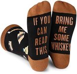 Lavley If You Can Read This, Bring Me Funny Socks - Novelty Gifts for Men, Women and Teens (US, Alpha, One Size, Regular, Regular, Whiskey)