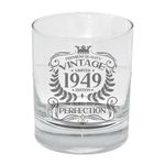 Always Looking Good 75th Birthday Gift for Men Vintage 1949 Aged to Perfection Engraved Whiskey Glass Present for 75 Year Old Etched Whisky Bourbon Scotch Lowball Tumbler Glasses