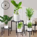 5 Pack Metal Plant Stand for Outdoo