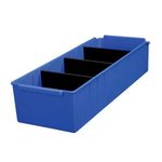 Alkon Plastic Blue Panda Bin -615Mm X 220Mm X 135Mm (With 3 Partitions)