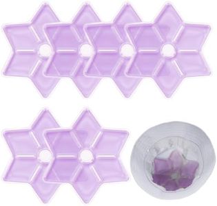 Ice Pack Hard Hat Cooling Insert, Blue, Flower Shape Design, Reusable Helmet Cooling Pad for Heat Protection (Purple, 4 Count)