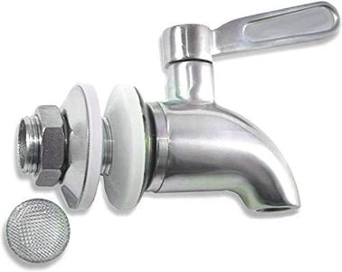 Stainless Steel Replacement Spigot for Beverage Dispenser with Screen Filter - Ice Tea, Kombucha, Lemonade - Also Works with Ceramic Porcelain Crock and Berkey-Type Water Filtration Systems