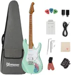 Smart Electric Guitar Kit with Effects System D160SE, SSH Pickup, Loop Drum Machine, Roasted maple Fretboard, All-In-One Performance for Guitarist