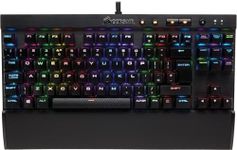 Corsair K65 RGB RAPIDFIRE Compact Mechanical Keyboard (CHERRY MX SPEED RGB, Aircraft-Grade Anodised Brushed Aluminium, 10 Keyless Design, Vibrant Multi-Colour LED Backlighting) QWERTY, Black