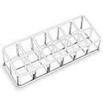 MOSIKER Acrylic Lipstick Holder,Small Clear Compact Lip Gloss Balm Chapstick Perfume Sample Organizer with 12 Slots