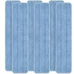 LTWHOME 24" Microfiber Commercial Mop Refill Pads in Blue Fit for Wet or Dry Floor Cleaning (Pack of 6)