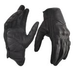 Motorcycle Gloves for men Motocycle Gloves Touchscreen Motocross Gloves Moto Gloves Leather Riding Gloves Black (XXL)