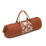 Wiselife Yoga Mat Bag for 10MM Mats – | Durable Cotton Canvas, Full Zip Closure, Adjustable Strap, Spacious Side Pocket | Yoga Mat Carry Bag for Men & Women