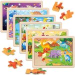 SYNARRY Wooden Jigsaw Puzzles for Kids 3 4 5 6 7 8 Year Olds, 6 Packs 60 Piece Children’s Jigsaw Puzzles Age 4-8 Boys Girls