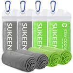 Sukeen Cooling Towel 4 pack, Coolings Towels for Neck Cool Towel for Instant Cooling Relief, Cold Towels for Hot Weather Cooling Scarf for Neck for Running Golf Hiking & Outdoors sports