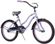 Huffy Fairmont 20" Cruiser Bike, Metallic Lavender Frame, Comfort Padded Saddle, Ergonomic Design, Anti-Spray Fenders, Quick Connect Build