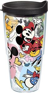 Tervis 1227840 Disney - Classic Characters Tumbler with Wrap and Black Lid 24oz, Clear