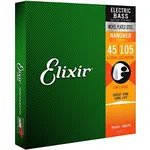 Elixir Strings Electric Bass Strings, 4-String, Medium, Long Scale NANOWEB Coating