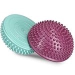 Navaris 2X Hedgehog Balance Pods - Set of 2 Spiky Fitness Domes for Sports, Foot Massage, Stability Training, Balancing in Multiple Colors