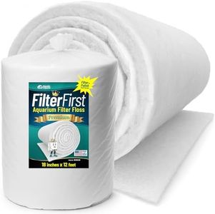 Aquatic Experts Aquarium Filter Floss for Fish Tank Filters - FilterFirst Aquarium Filter Pad - Media Roll for Crystal Clear Water, 3/4" - 1" Thick (18 Inch Wide, 12 Feet Long)