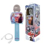 LEXIBOOK, Frozen, Bluetooth® Microphone with Voice changer function, Phone holder included, built-in speaker, Blue, MIC240FZLXB