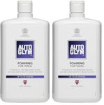 Autoglym Foaming Car Wash, 1 Litre, High Foaming Shampoo, Car Cleaning Shampoo For All Bodyworks, Streak Free Finish, pH Neutral (Pack of 2)