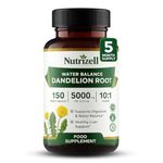 Water Retention Tablets – Dandelion Root Capsules 5000mg – 150 Capsules - 5 Month Supply – High Strength Vegan Supplement for Bloating & Fluid Balance