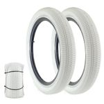 BALINGE 16" x 2.125" 2 Sets Kids Bike Folding Replacement Tires Fits Most Kids Bikes - Made from Quality Soft Steel Wire,White