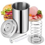 Ham Maker, Meat Press Mold for Deli Meats, Meat Press Tool with a Thermometer, Stainless Steel Pressure Lunch Meat Press Maker for Meat Pork Poultry