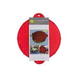 Luciano, Multifunctional 3-in-1 Silicone Splatter Screen, 11 x 11 inches, Red