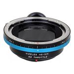 Vizelex ND Throttle Lens Adapter w/Variable ND Filter ND2-ND1000, Hasselblad V Lens to Nikon F Camera