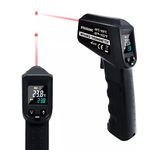 AHOSOUTLY Infrared Thermometer Temperature Gun -58℉~ 1022℉ (-50℃ ~ 550℃) Non-Contact Instant-Read Digital Laser Infrared Ir Thermometer with Color Screen (Black)