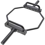 SELEWARE Olympic Hex Bar Barbell Deadlift, Solid 2 Inch Hex Weight Lifting Trap Bar, Shrug Bar with Handles