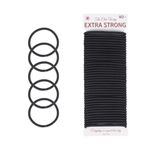 The Chic Way 40 Pcs Strong Hair Bobbles, Elastic Hair Bands, Black Hair Ties, 4mm